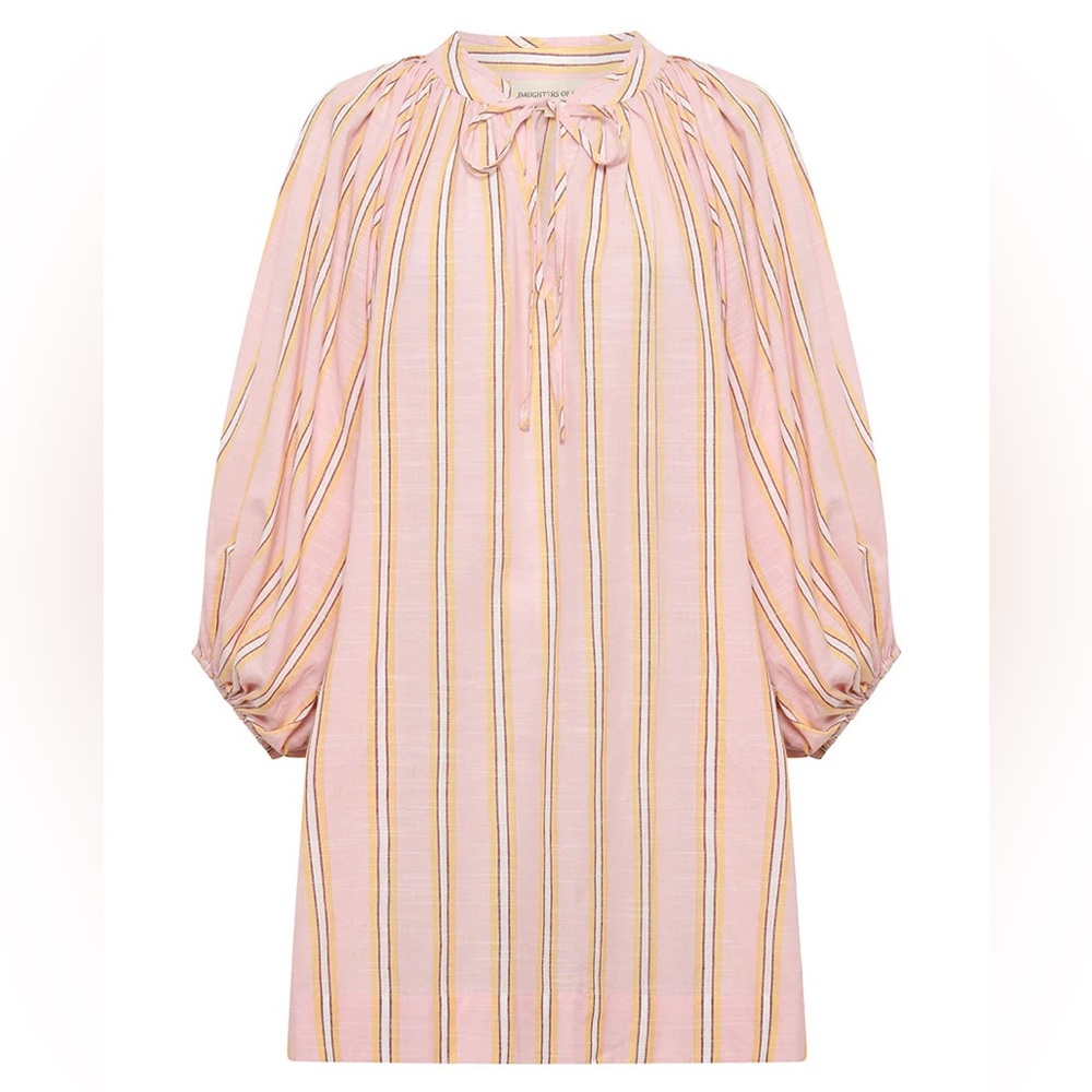 Daughters of India Poet Mini Dress in Pink Sorbet - Picture 11 of 13